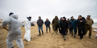 Глава МЧС России оценил, как убирают мазут на пляжах Анапы - Anapa.Media